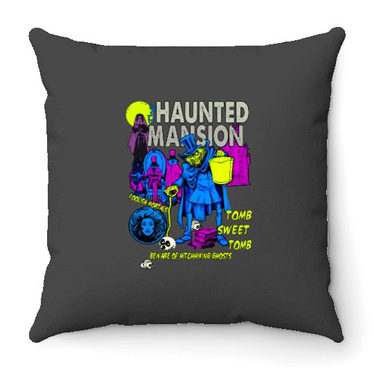 Vintage The Haunted Mansion  Throw Pillows, Disney The Haunted Mansion Throw Pillows
