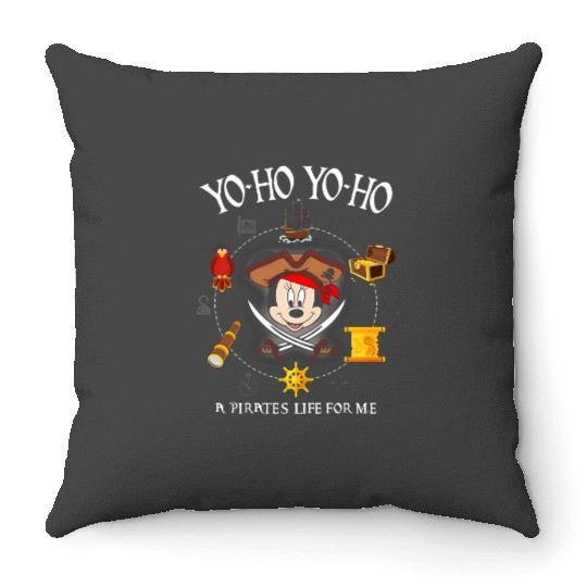 Personalized Disney Pirates Family Throw Pillows, Disney Cruise Throw Pillows, Disney Pirates of Caribbean Throw Pillows