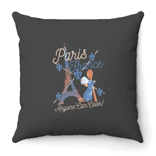 Ratatouille Remy Paris France Disney Disneyland 2023 Throw Pillows Disney Trip 2023