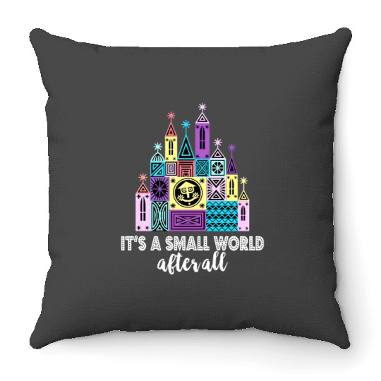 It's A Small World After All Throw Pillows, Small World Throw Pillows, Disneyland Throw Pillows, Disney World Throw Pillows