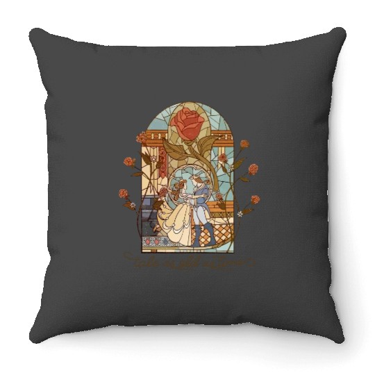 Disney Tale as Old as Time Throw Pillows, Disney Belle & Co