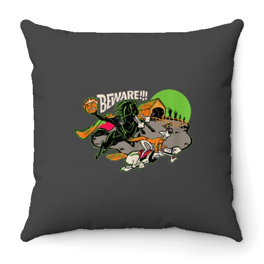 Disneyss 100 The Headless Horseman Of Sleepy Hollow Halloween Throw Pillows