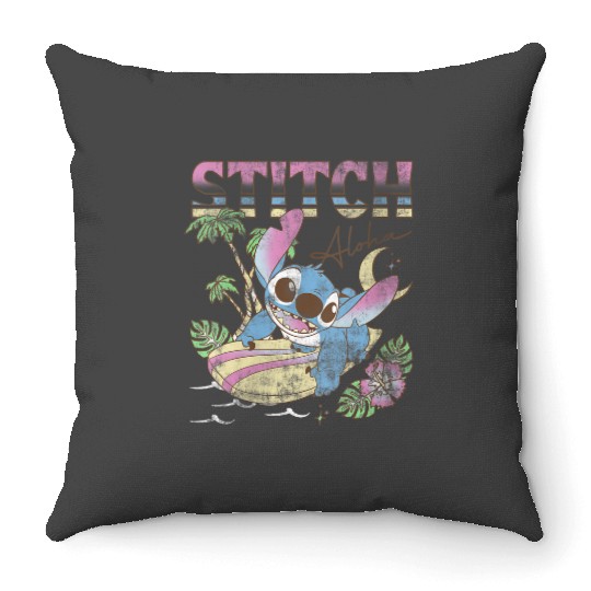 Disneyss Lilo Stitch Aloha Tropic Surf Stitch Throw Pillows