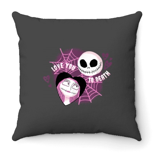 Disneyss The Nightmare Before Christmas Love You To Death Throw Pillows