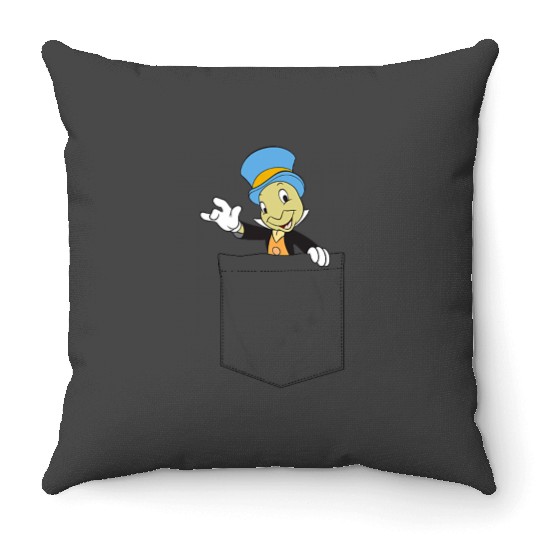 Disney Pinocchio Jiminy Cricket Faux Pocket Throw Pillows