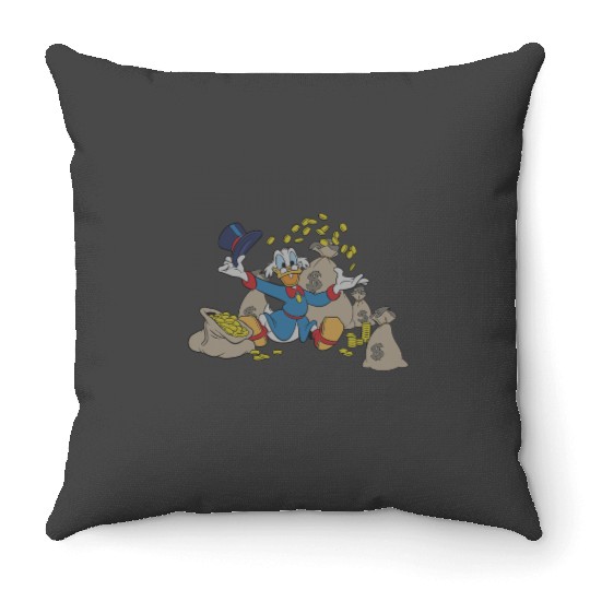 Disney Ducktales Scrooge McDuck Coins Throw Pillows