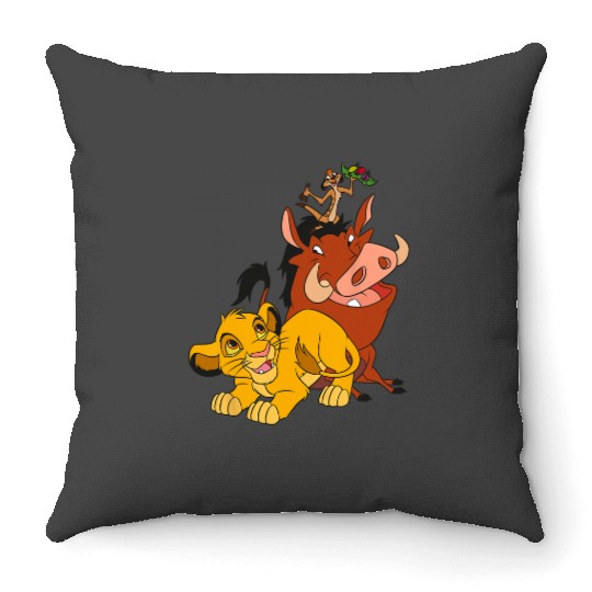 Disney The Lion King Young Simba Timon and Pumbaa Throw Pillows