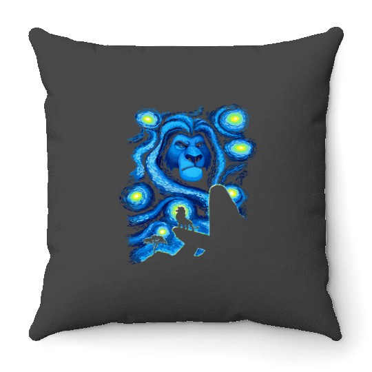 Disney The Lion King Mufasa Starry Night Pride Rock Throw Pillows