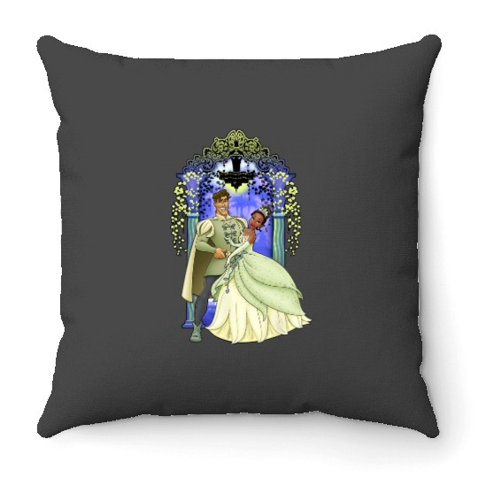Disney Princess And The Frog Tiana And Naveen Portrait Throw Pillows