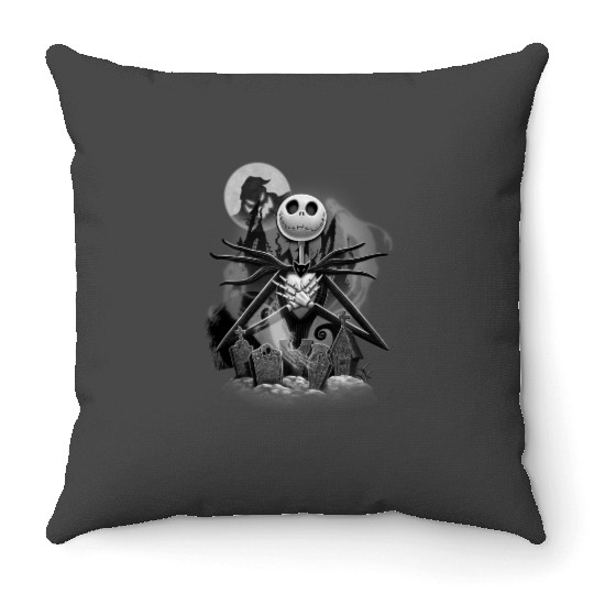 Disneyss Nightmare Before Christmas Jack Night Scene Throw Pillows