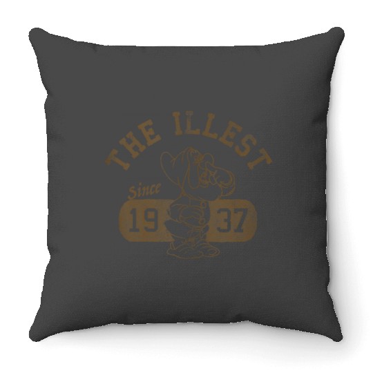 Disneyss Snow White Sneezy The Illest Vintage Humor Throw Pillows