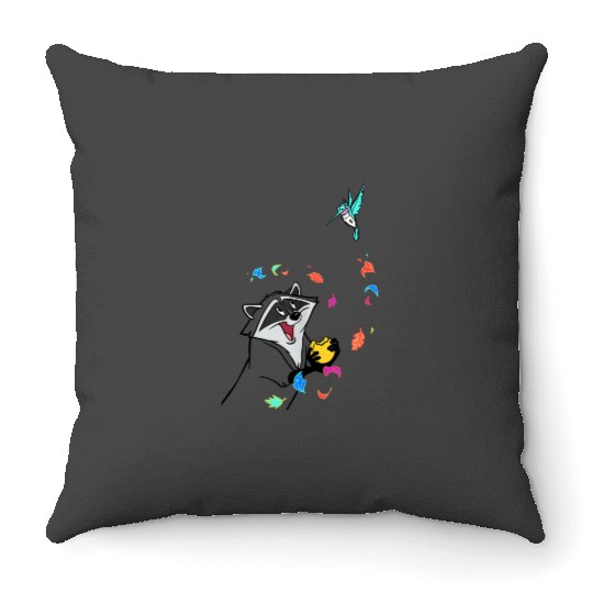 Disney Pocahontas Meeko And Flit Portrait Throw Pillows