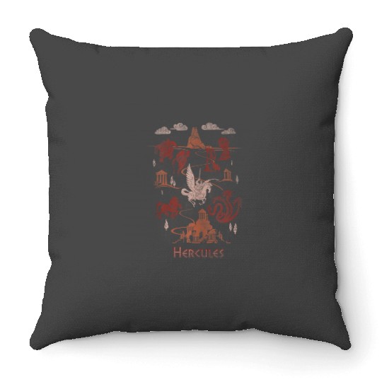 Disney Hercules Titan Map Throw Pillows