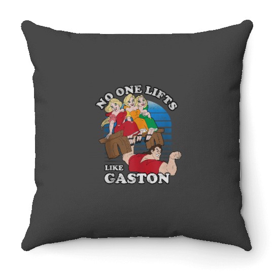 Disney Beauty And The Beast No One Lifts Like Gaston Throw Pillows
