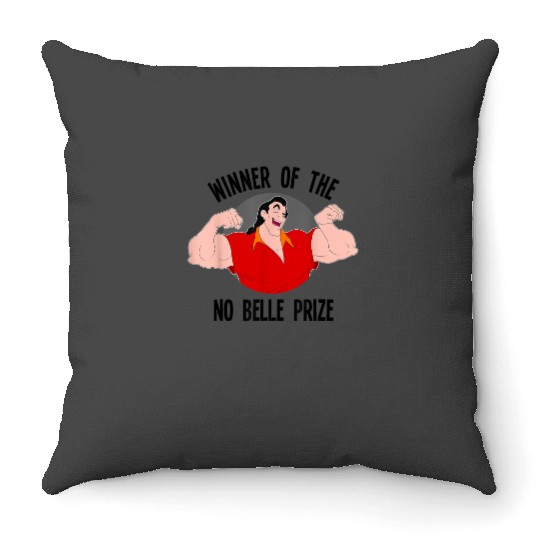 Disney Beauty and the Beast Gaston Winner No Belle Prize Throw Pillows