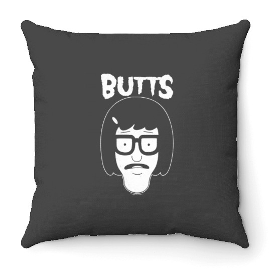 bobs burgers butt friend brand Throw Pillows