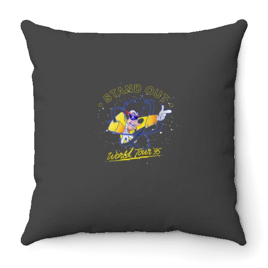 Disney A Goofy Movie Powerline Stand Out World Tour 95 Throw Pillows