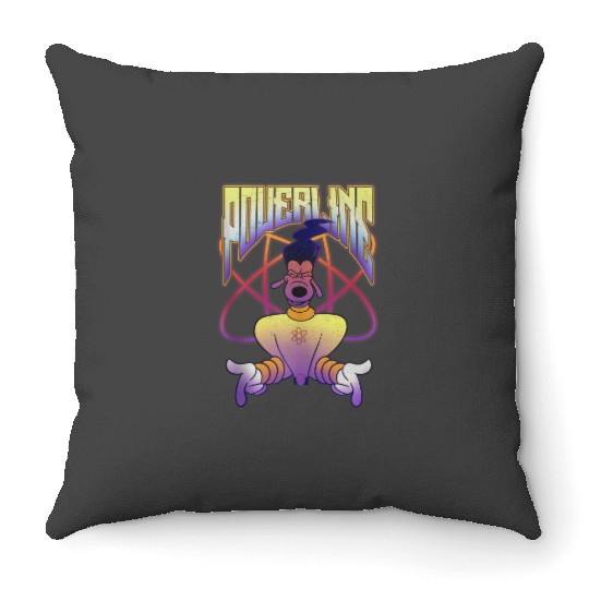 Disney A Goofy Movie Powerline Logo Portrait Throw Pillows