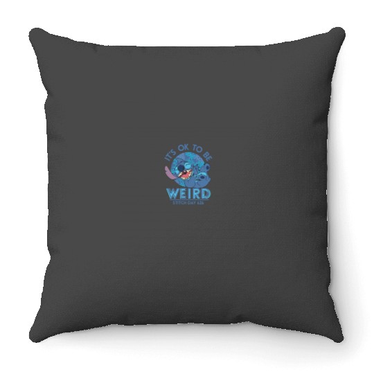 Disney Lilo Stitch 626 Day Its Okay To Be Weird Throw Pillows