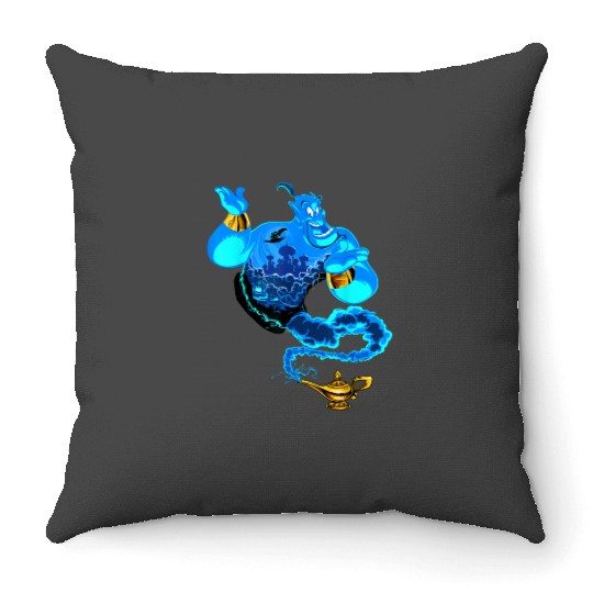 Disney Aladdin Genie Portrait Agrabah Fill Throw Pillows