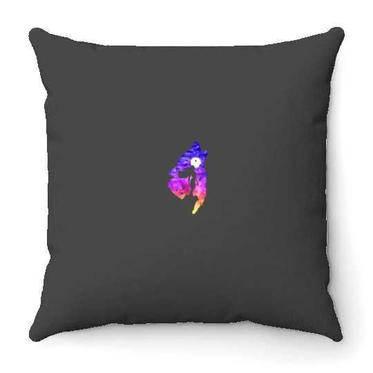 Disney Princesses Pocahontas Colors In The Silhouette 8412 Throw Pillows