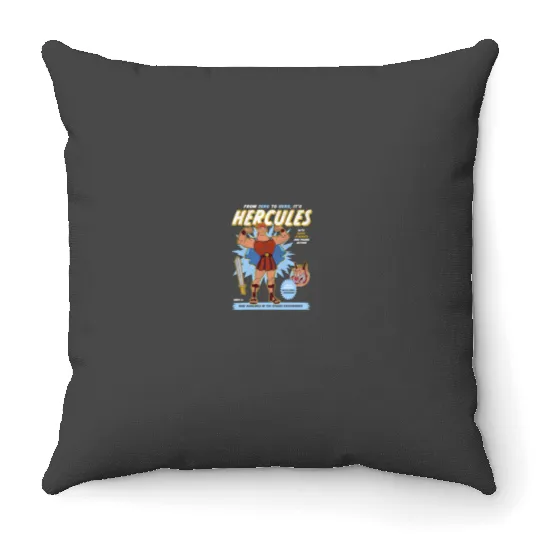 Disney Hercules Action Figure Poster Throw Pillows