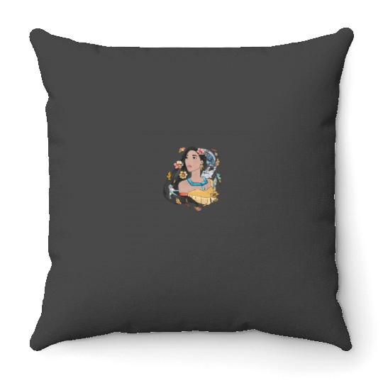 Disney Pocahontas Dreamcatcher Watercolor Tee Throw Pillows