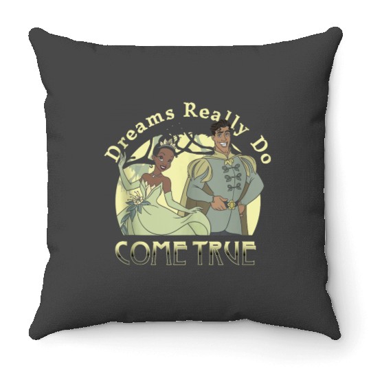 Disneyss The Princess And The Frog Dreams Really Do Come True Throw Pillows