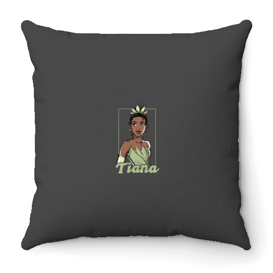Disneyss The Princess And The Frog Tiana Sketch Portrait Throw Pillows