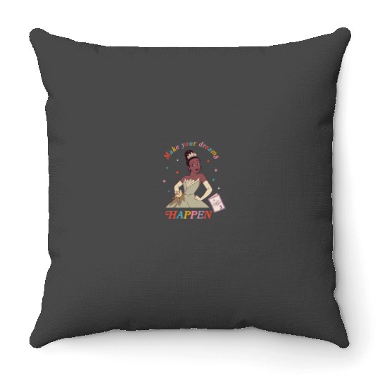 Disneyss Princess And The Frog Tiana Make Your Dreams Happen Throw Pillows
