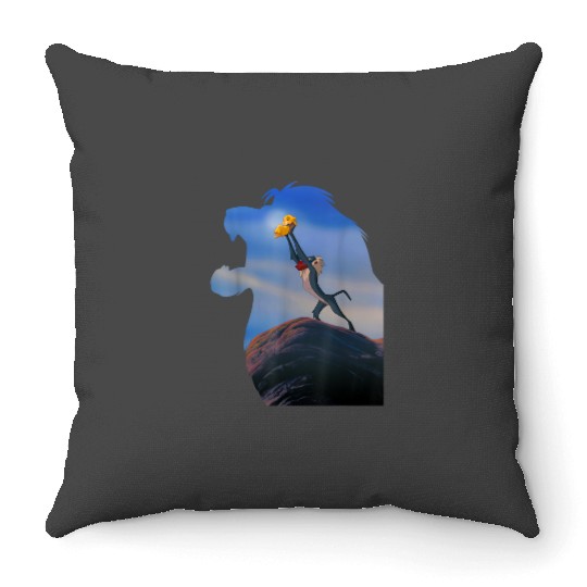 Disney Lion King Mufasa Silhouette Pride Rock Rafiki Simba Throw Pillows