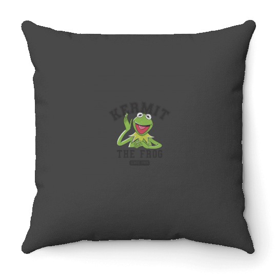 Disneyss The Muppets K the frog Since 1955 Collegiate Throw Pillows