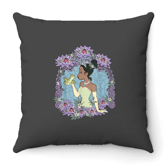 Disneyss Princess And The Frog Tiana Naveen Frog Glass Throw Pillows