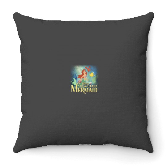Disneyss The Little Mermaid Classic Vintage Movie Cover Photo Throw Pillows