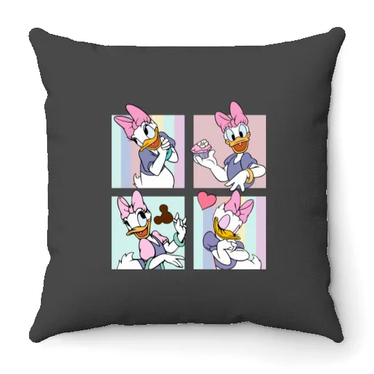 Disney Daisy Duck  Throw Pillows, Disney Girls Throw Pillows, Disney Aesthetic Throw Pillows, Disneyworld Throw Pillows, Disneyland Throw Pillows