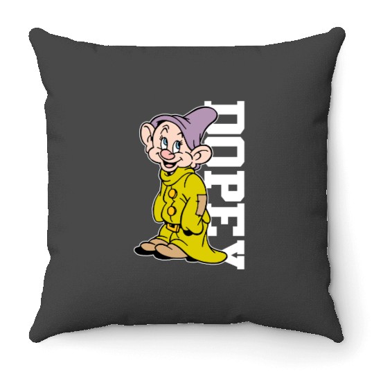 Disney Dopey Dwarf Portrait Throw Pillows, Snow White and Seven Dwarfs Throw Pillows