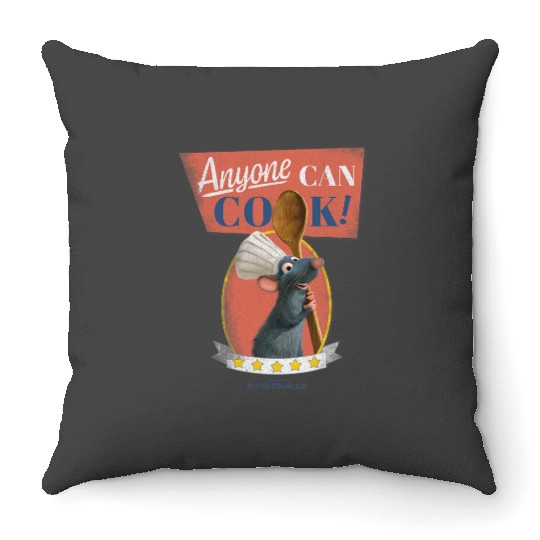 Disney Pixars Ratatouille Anyone Can Cook Five Stars Throw Pillows