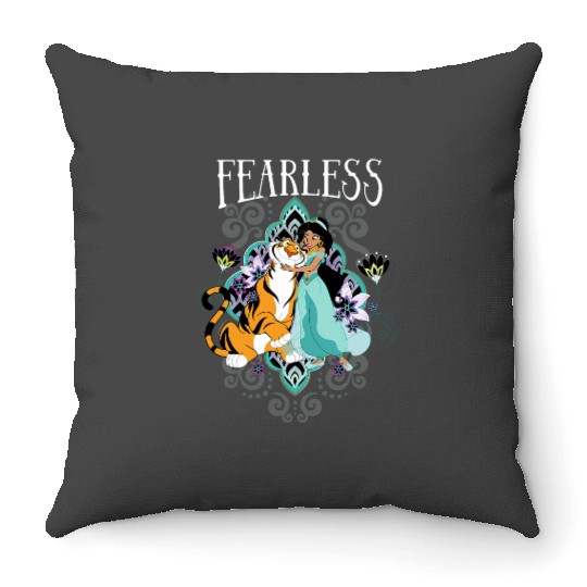 Disney Aladdin Jasmine And Rajah Fearless Throw Pillows