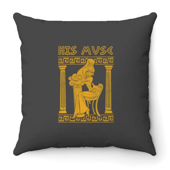 Disney Hercules Valentine's Day Megara His Muse Greece Pose Throw Pillows