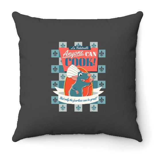 Disney Pixars Ratatouille Remy Anyone Can Cook Throw Pillows