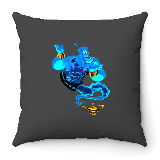 Disney Aladdin Genie Portrait Agrabah Fill Throw Pillows