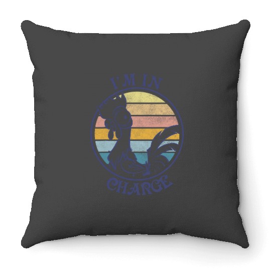 Disney Moana Hei Hei I'm In Charge Sunset Graphic Throw Pillows
