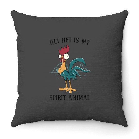 Womens Disney Moana Hei Hei Is My Spirit Animal Portrait VNeck Throw Pillows
