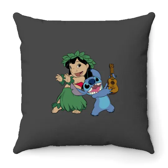 Disney Lilo & Stitch Hawaiian Tropical Hula Lessons Duo Throw Pillows