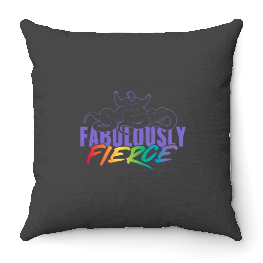 Disney Villains Ursula Fabulously Fierce Pride Throw Pillows