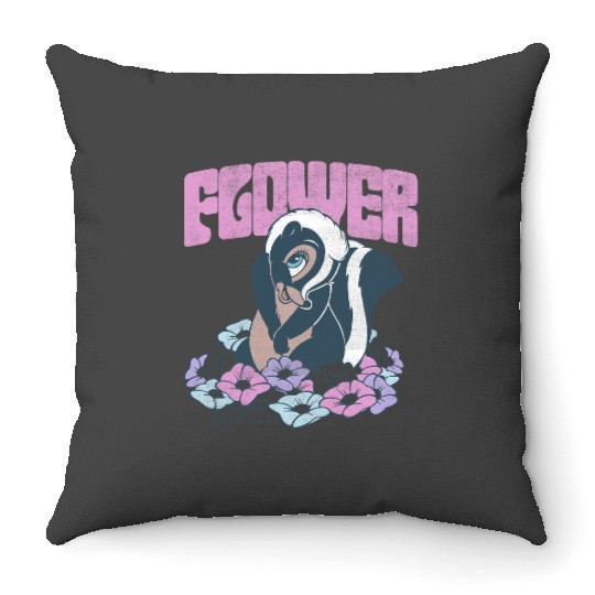 Disney Bambi Flower In The Flowers Portrait Throw Pillows