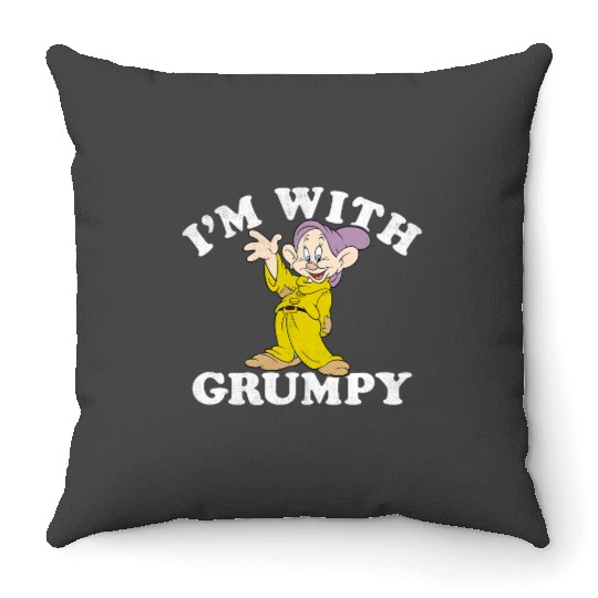 Disney Snow White & The Seven Dwarfs Dopey I'm With Grumpy Throw Pillows