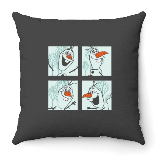 disney frozens 2 Olaf Panels Throw Pillows