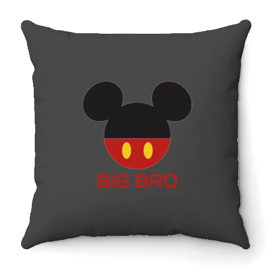 Disney Mickey Mouse Red Shorts Icon Big Bro Brother Family Throw Pillows