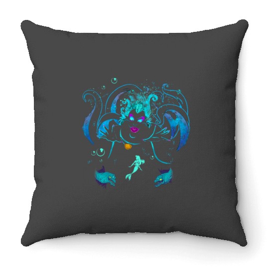 Disney The Little Mermaid Ursula Flotsam And Jetsam Throw Pillows